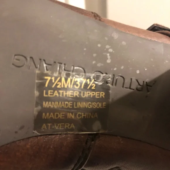 Arturo Chiang | size 7.5 | At-Vera heeled leather brown boots - Picture 6 of 13